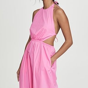 STAUD Apfel Dress pink wedding guest dress